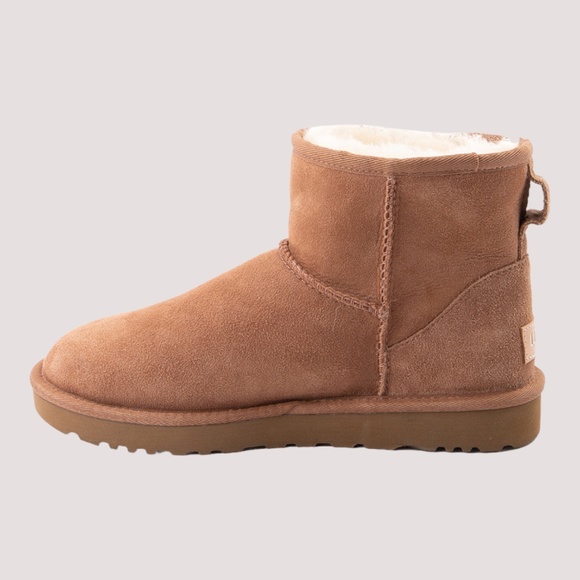 UGG Women's Classic Mini Boot, Chestnut Suede. 1016222 - Picture 2 of 7